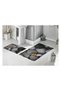 Bathroom Mat Set, Non-Slip Base, Soft Texture, Stylish and Decorative, 2-Piece Digital Printed