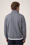 Zippered Half Turtleneck Regular Fit Cotton Warm Basic Sweatshirt - 4