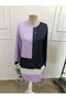 Women's long sleeve crew neck multicolor modal tunic dress - 4