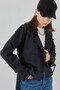 Classic collar short trench coat black - 2