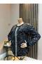 Women's Winter Beaded Wool and Acrylic Cardigan - 4