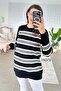 Crew Neck Striped Knitwear Blouse 7K079