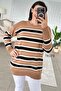 Crew Neck Striped Knitwear Blouse 7K079