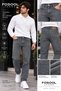 Men's Regular Fit 97% Cotton Denim Jeans - Black, Silver, Blue, Navy - 5