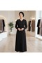 Black Stone Detailed Zippered Two-Thread Sports Robe