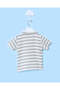 Infant Boys White Striped Polo Shirt - 2