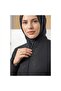 Black Stone Detailed Zippered Two-Thread Sports Robe - 3