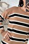 Crew Neck Striped Knitwear Blouse 7K079 - 4