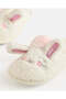 Women White Bunny Flat Mules - 3