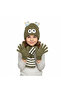Children's Scarf, Beanie and Gloves Set with Funny Figures