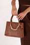 Women's Chain Detailed Hand and Shoulder Bag Ald.758 Taba - 4