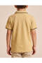 Boys Beige Embroidered Polo Shirt - 4