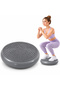 33cm Inflatable Balance Disc,Exercise Cushion with Nobs Massage, Pilates Yoga Core Fitness and Lumbar Back Support Cushion Grey,Y09