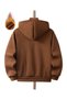 Unisex Zippered Hooded Oversized Sweatshirt - 2