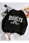 Unisex Brooklyn Usa Printed Crew Neck Sweatshirt Printed Premium Oversize T-Shirt