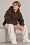 Men's Oversize Hooded Kangaroo Pocket 3 Thread Sweatshirt Hoodie - 2