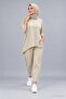 Women's Two-Thread Viscose Two-Thread Fabric Double Suit with Arma Detail - 3
