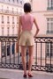 Ribbon Detailed Short Skirt Natural - 4