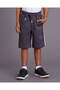 Boys Grey Printed Shorts
