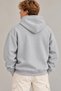 Men's Oversize Hooded Kangaroo Pocket 3 Thread Sweatshirt Hoodie - 3
