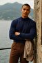 Men's Winter Basic High Neck 3-Piece Knit Sweater - 5