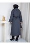 Lined Long Cashmere Coat Rc3188 - 4