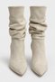 Ruche Gathered Pointed Toe Thin Heeled Women's Boots - 2
