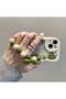 iPhone 13 Flower Charmli Patterned Ecru Color Case - 3
