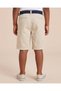 Boys Cream Plain Belted Shorts - 4