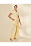 Women Yellow Plain Ladder Lace Detail Polo - 5