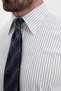 Striped Slim Fit Large Collar Classic Long Sleeve Men's Shirt Navy Blue - 27167.26K - 2