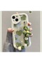 iPhone 13 Flower Charmli Patterned Ecru Color Case