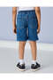Boys Blue 5 Pocket Soft Knitted Shorts - 3