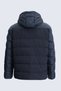 Navy Blue Dynamic Fit Judge Collar Hooded Puffer Jacket - 4