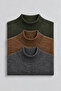 Men's Winter Basic High Neck 3-Piece Knit Sweater