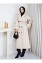 Lined Long Cashmere Coat Rc3188 - 6