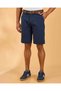 Men Navy Belted Chino Shorts