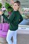 V-Neck Openwork Knitwear Blouse 7K114 - 2