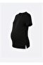 Organic Lucy Maternity T-Shirt Black - 3