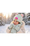 Children's Scarf, Beanie, and Glove Set with Animal Figures