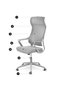 Scaun de birou Labi micro-mesh, gri - 7