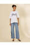 Women White Oversized Embellished T-Shirt - 2