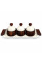 3-Piece Wooden Candy Bowl Set with Metal Tray Brown and Cream - 40×18cm