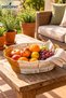 Decorative Wicker Basket Bread Basket Fruit Vegetable Basket Multi-Purpose Organizer Basket 28X20X8 cm - 2