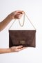 Maori Brown Suede Women's Clutch Bag