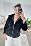 Embroidery Detail Rabbit Textured Fur Jacket 7K004
