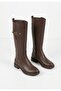 Zrne-C02 Premium Coffee Long Zipper Boots - 4