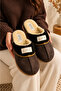 Women's Patterned Plush Non-Slip Lightweight Sole Furry Slippers Dowry Bundle House Slippers - 2