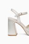 Women's Satin Platform Heeled Shoes - 2
