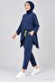 Women's Two-Thread Viscose Two-Thread Fabric Double Suit with Arma Detail - 5